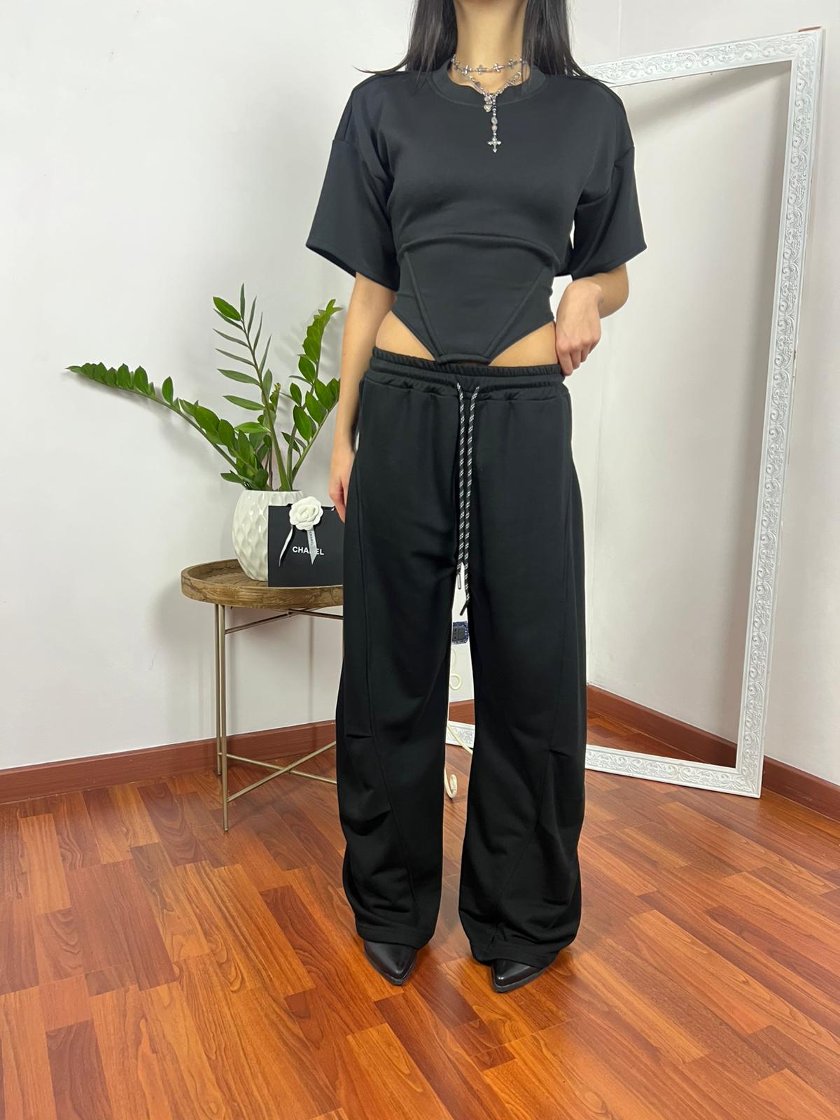 Black Wide Jumpsuit