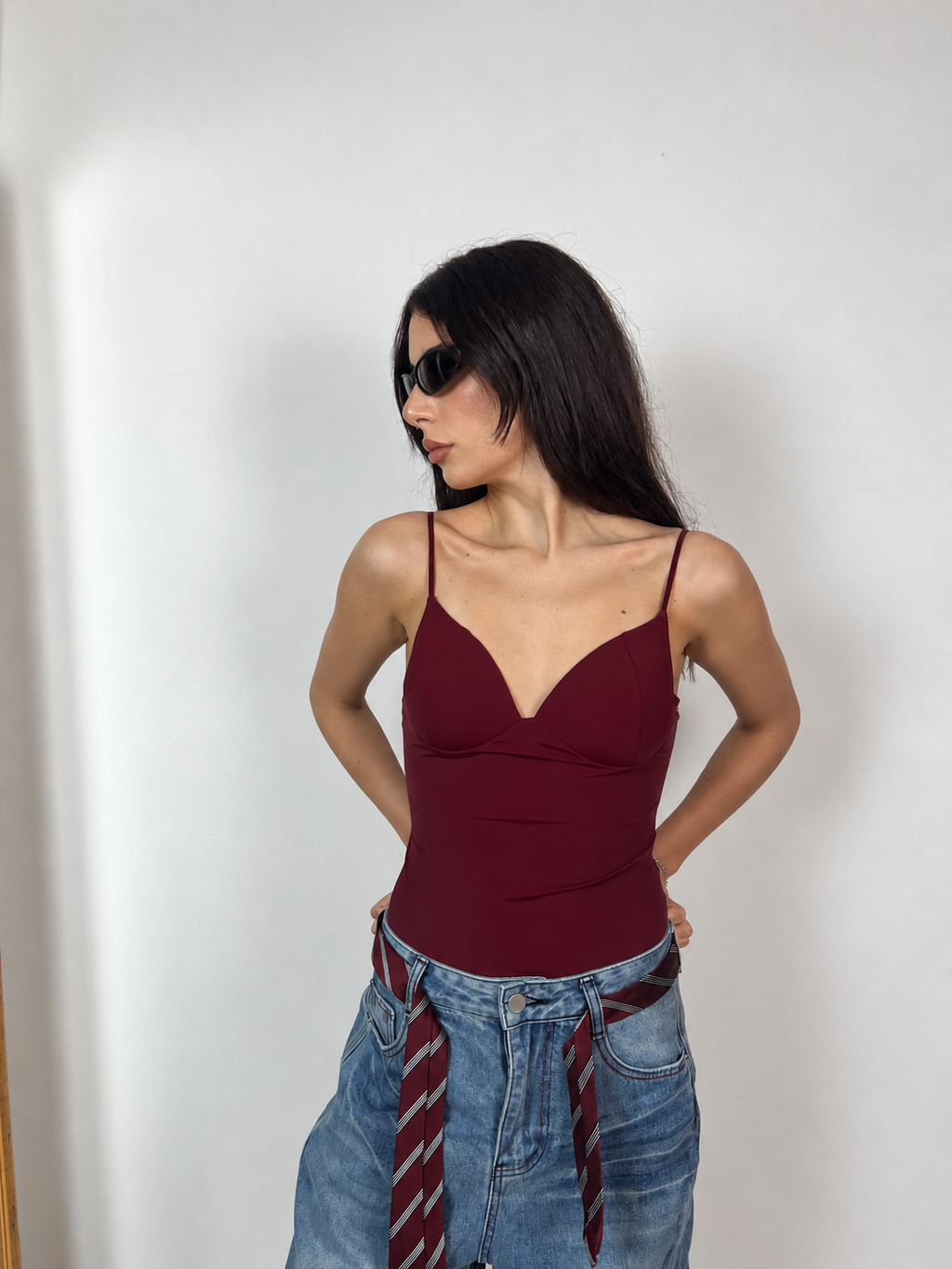 BURGUNDY SLIM TOP