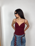 BURGUNDY SLIM TOP
