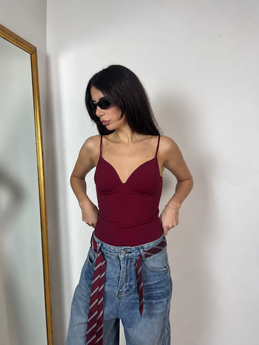 BURGUNDY SLIM TOP