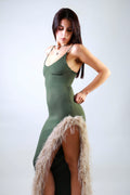 PLUME FATALE DRESS GREEN