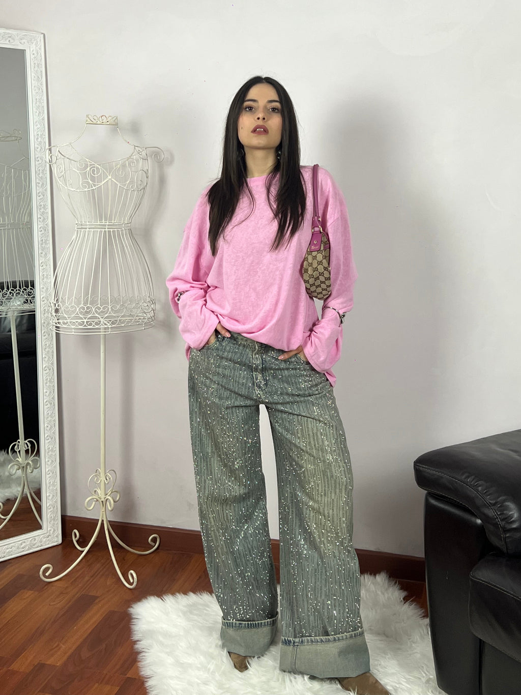 Crystal Drip Denim