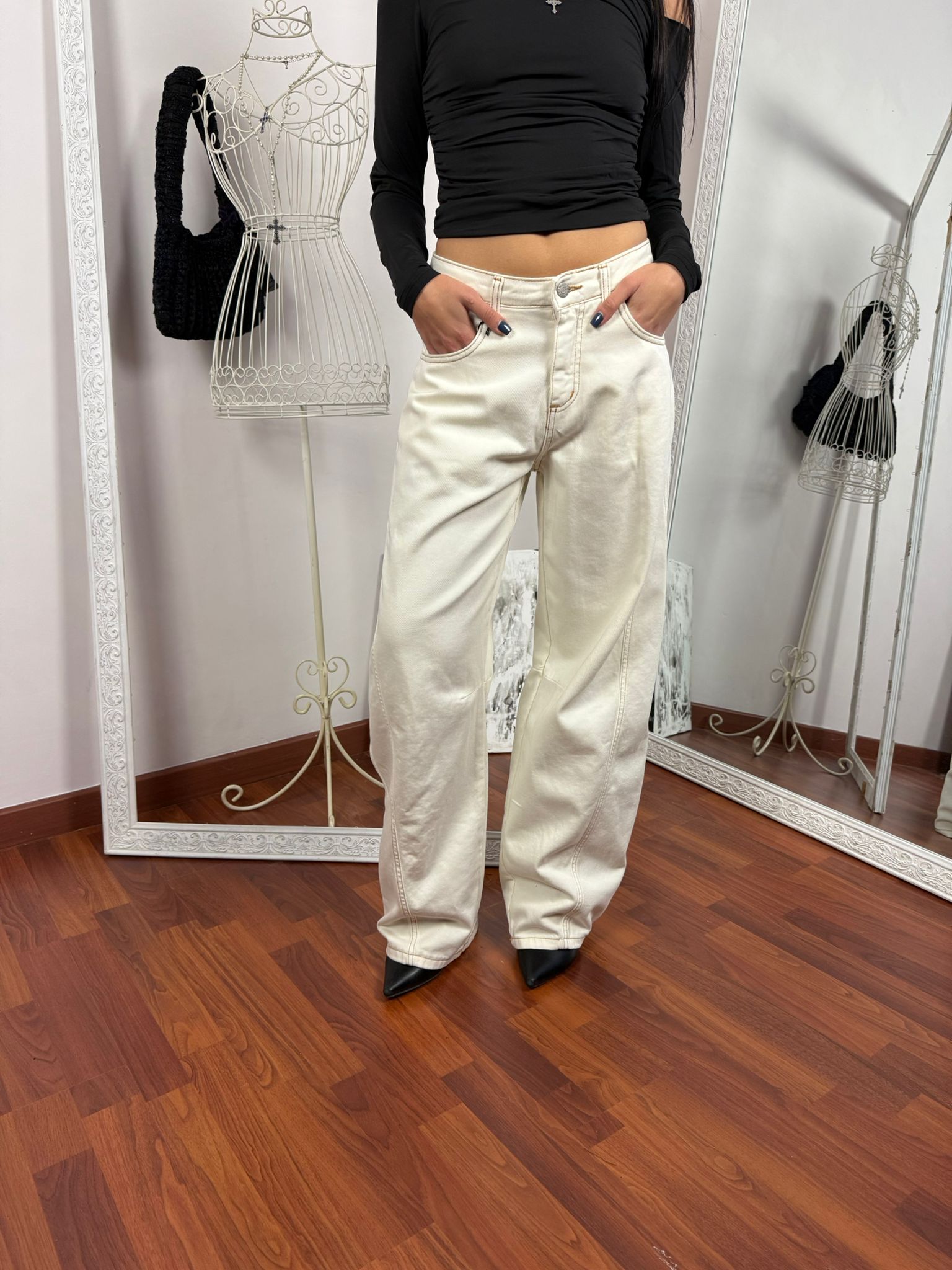 Jeans Ballon Sour Cream