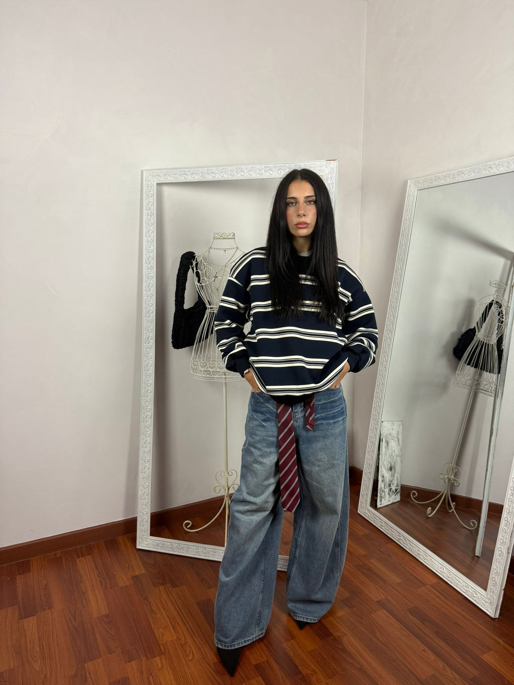 Tie Belt Jeans