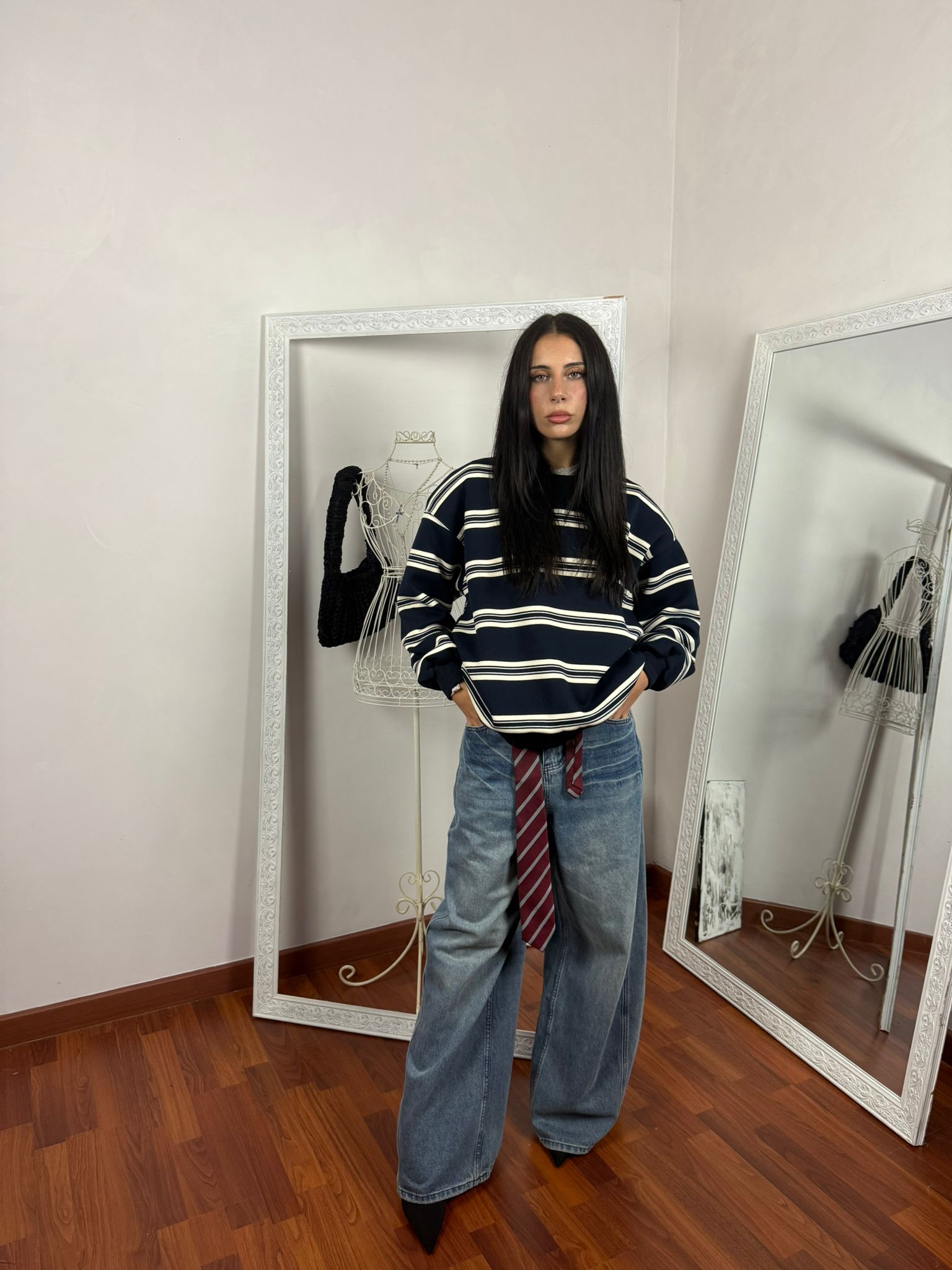 Tie Belt Jeans