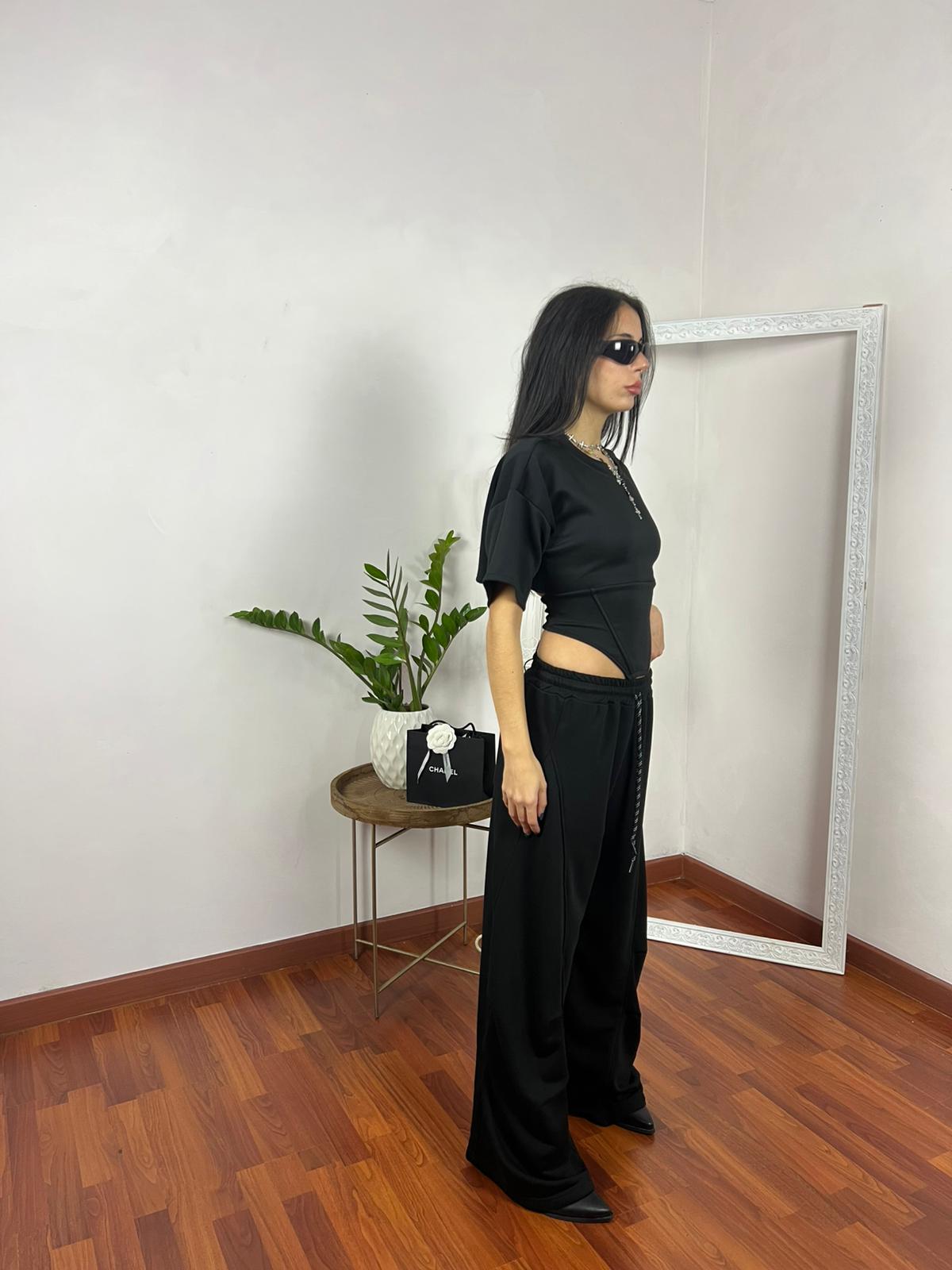Black Wide Jumpsuit