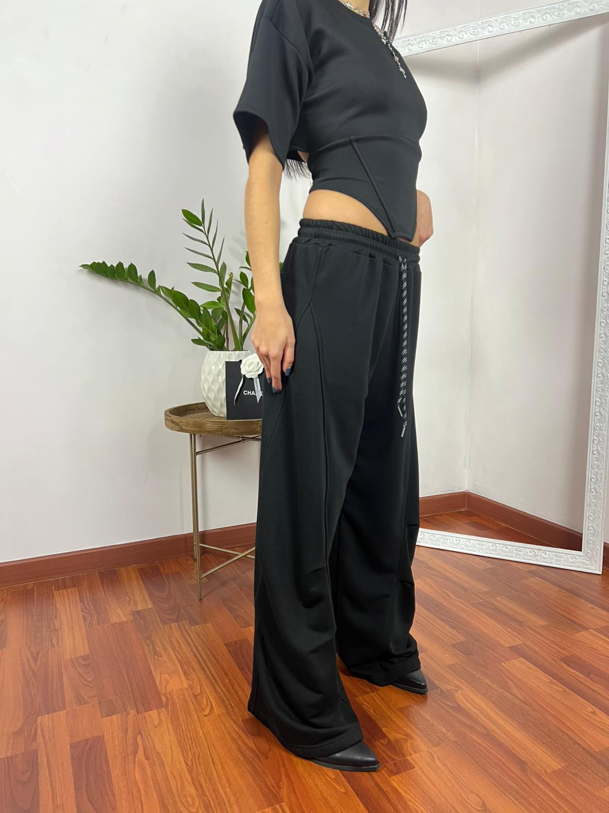 Black Wide Jumpsuit