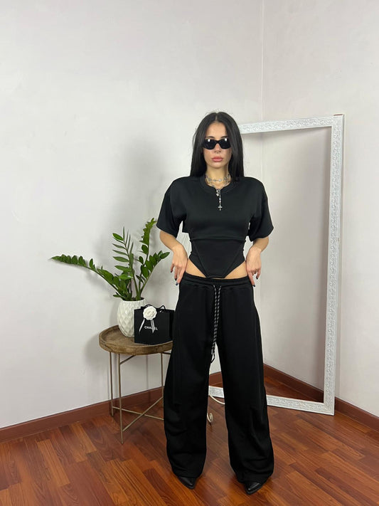 Black Wide Jumpsuit