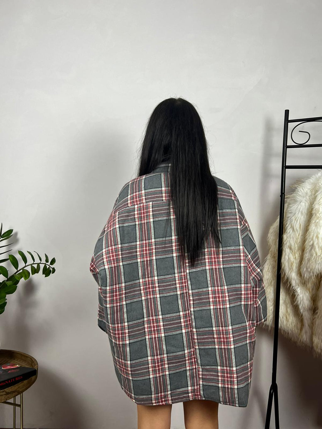 Shacket Tartan Grey