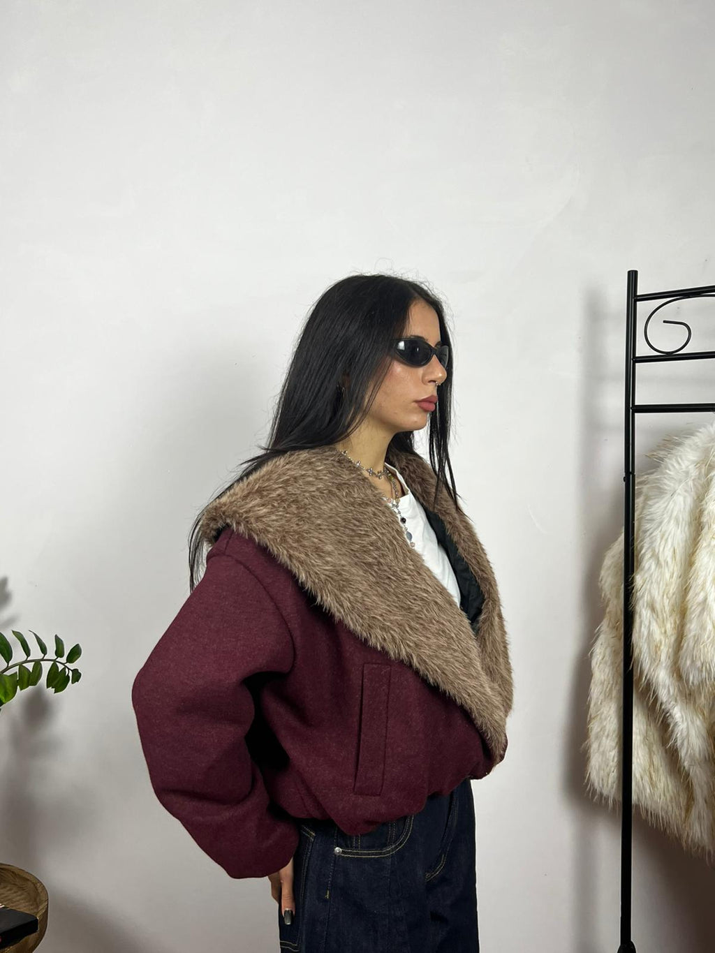 EcoFur Bomber Coat