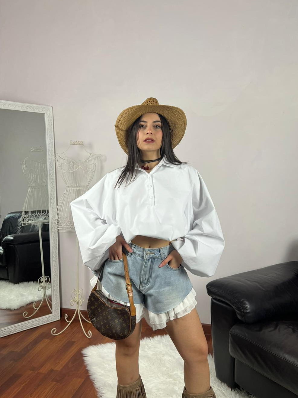 CLOUD CROP BLOUSE